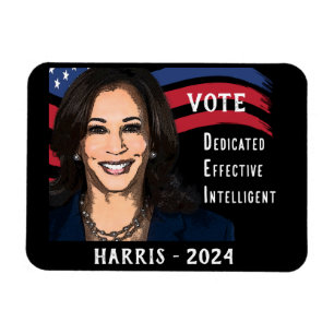 Magnet Flexible Vote Kamala Harris pour le Président 2024