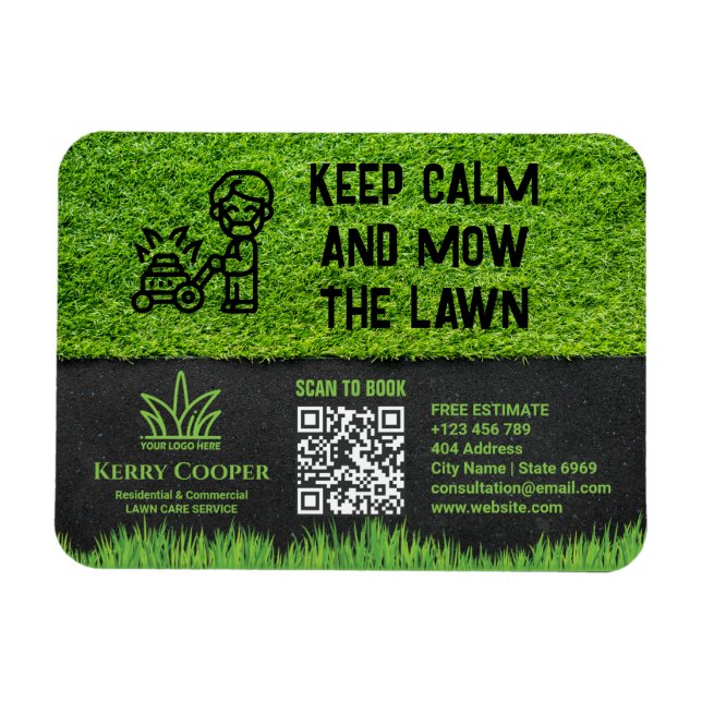 Magnet Flexible Votre entreprise de logo | Qoutes de service d'ent (Horizontal)