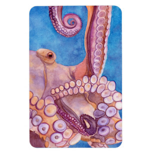 Magnet Flexible Votre MODÈLE PHOTO ou Octupus Aquarelle Frig