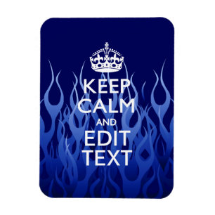 Magnet Flexible Votre texte pour gardent le calme sur le bleu