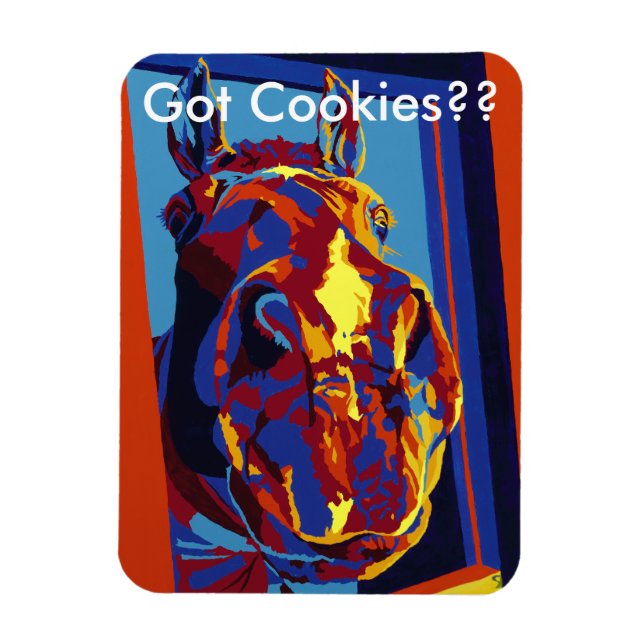 Magnet Flexible Vous avez des cookies ? Chevaux dans l'aimant prin (Vertical)