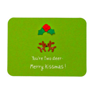 Magnet Flexible Vous êtes deux cerfs - Joyeux Kissmas !