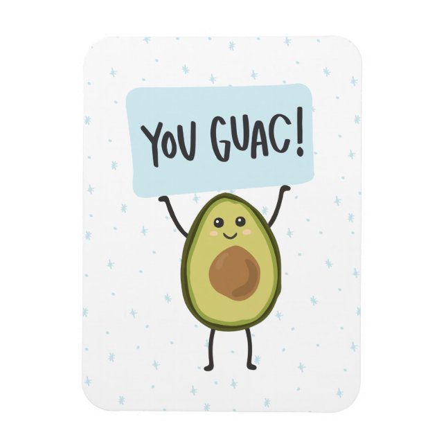 Magnet Flexible Vous guac avec mignon Avocado (Vertical)