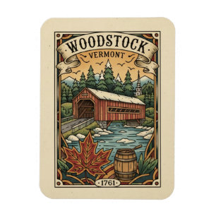 Magnet Flexible Voyage à Woodstock Vermont Antique