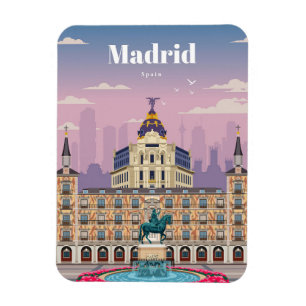 Magnet Flexible Voyage Art Voyage à Madrid Espagne