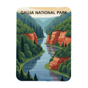 Magnet Flexible Voyage dans le parc national de Gauja en Lettonie