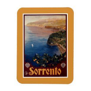 Magnet Flexible Voyage italien de Sorrente des années 1920