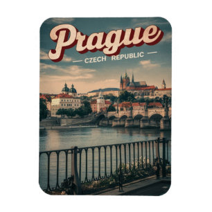 Magnet Flexible voyage vintage prague république tchèque cadeaux,