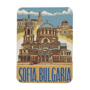 Magnet Flexible Voyagez Sofia, Bulgarie cadeaux et souvenirs vinta