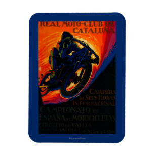 Magnet Flexible Vrai cru PosterEurope de club de Moto