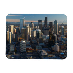Magnet Flexible Vue aérienne d'horizon de ville de Seattle