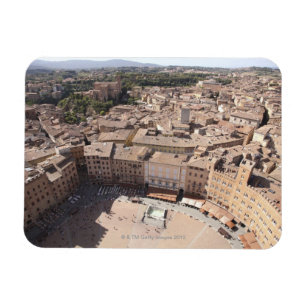 Magnet Flexible Vue courbe du paysage urbain, Sienne, Italie