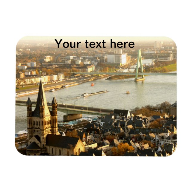 Magnet Flexible Vue de Cologne depuis la cathédrale Photo (Horizontal)