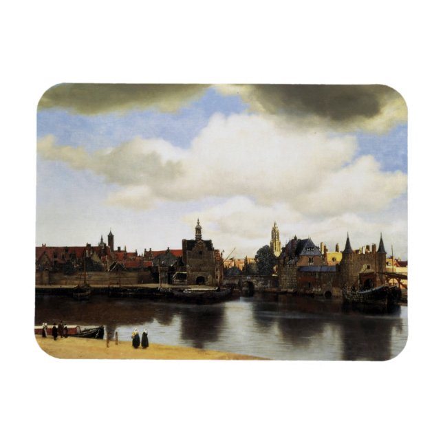Magnet Flexible Vue de Delft par Johannes Vermeer (Horizontal)