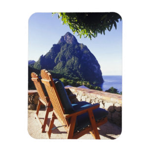 Magnet Flexible Vue de Gros Piton depuis la villa de Stonefield Es