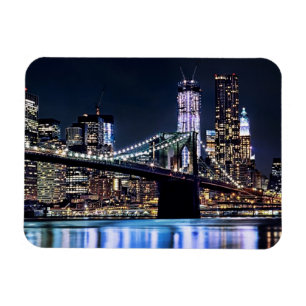 Magnet Flexible Vue de la réflexion de pont de Brooklyn de New