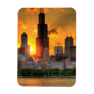 Magnet Flexible Vue de l'horizon de Chicago depuis Adler