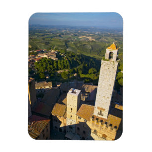 Magnet Flexible Vue Depuis La Tour, San Gimignano, Sienne, Toscane