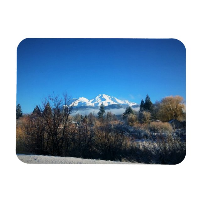 Magnet Flexible Vue d'hiver à Mount Shasta, CA (Horizontal)