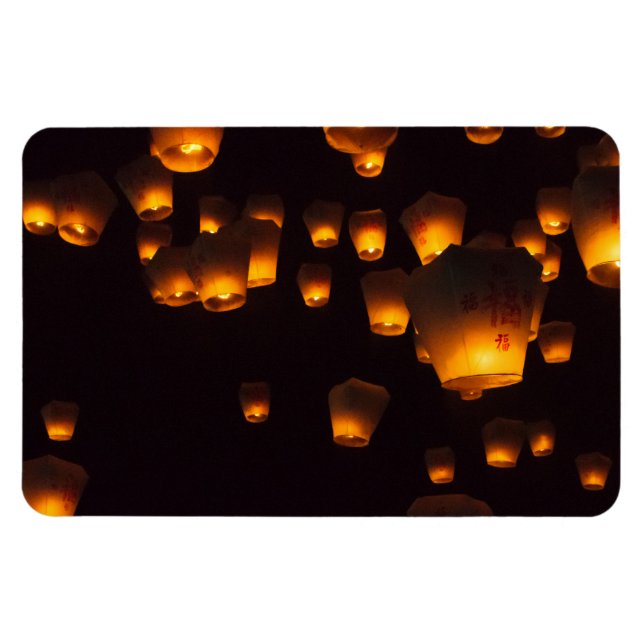 Magnet Flexible Vue nocturne des Sky Lanterns (Horizontal)