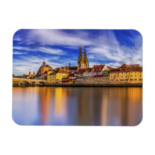 Magnet Flexible Vue pittoresque du fleuve Regensburg