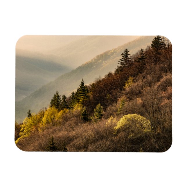 Magnet Flexible Vue sur la vallée Oconaluftee | Caroline du Nord (Horizontal)