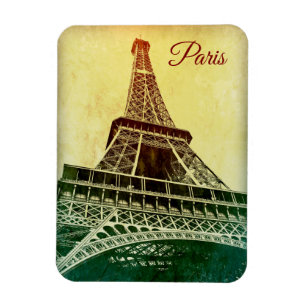 Magnet Flexible Vue vintage de la Tour Eiffel à Paris