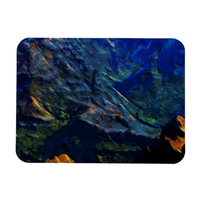 Magnet Flexible Waimea Canyon Kauai Impressionniste Abstrait (Horizontal)