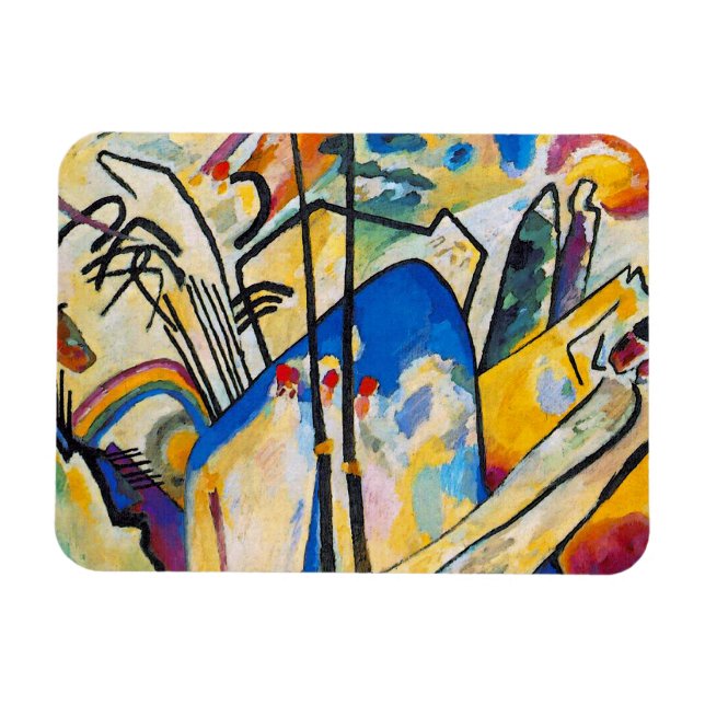 Magnet Flexible Wassily Kandinsky Composition Quatre - Art Abstrai (Horizontal)