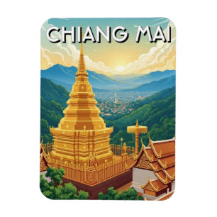 Magnet Flexible  Wat Phrathat Doi Suthep Chiang Mai Thaïlande