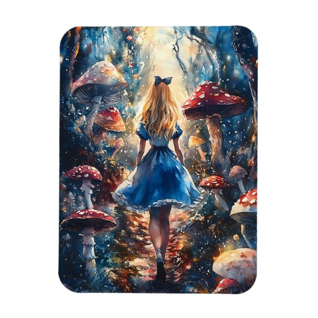 Magnet Flexible Watercolor Alice in Wonderland (Vertical)