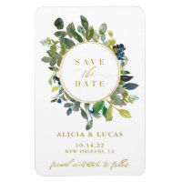 Watercolor Greenery Wedding Enregistrer la date In