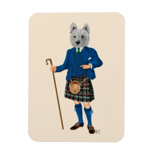 Magnet Flexible West Highland Terrier in Kilt 2