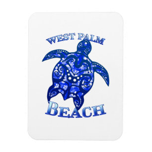 Magnet Flexible West Palm Beach Floride Vacances Tortue Tribale