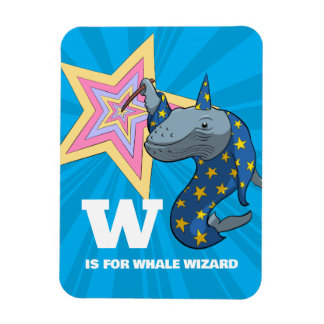 Magnet Flexible Whale Wizard Surreal Humor Alphabet Character