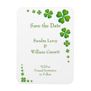 Magnet Flexible Whimsical Green Shamrock Enregistrer l'aimant de d