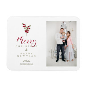Magnet Flexible Whimsical Happy Holidays Classic Christmas Photo