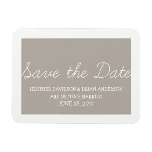 Magnet Flexible Whimsy Save the Date Magnet, Beige