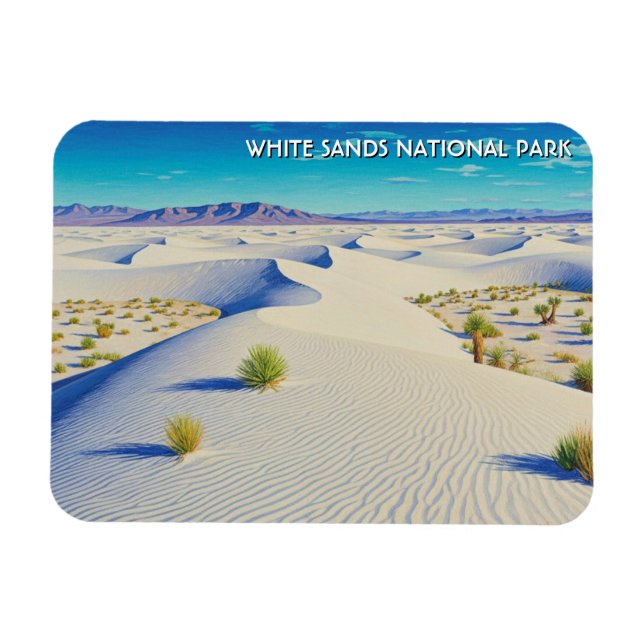 Magnet Flexible White Sands National Park Souvenir (Horizontal)