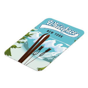 Magnet Flexible Whiteface New York Pour Skier