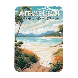 Magnet Flexible Whitehaven Beach Queensland Australie Travel Art