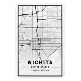 Magnet Flexible Wichita Kansas USA Travel City Plan