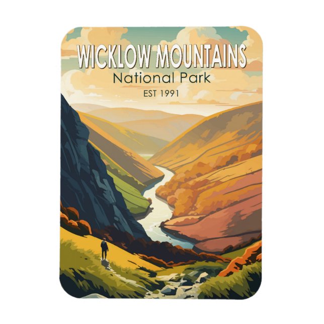 Magnet Flexible Wicklow Mountains National Park Irlande Travel Art (Vertical)