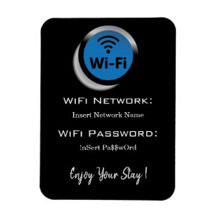 Magnet Flexible wifi password details black