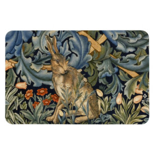 Magnet Flexible William Morris Forest Rabbit Floral Art