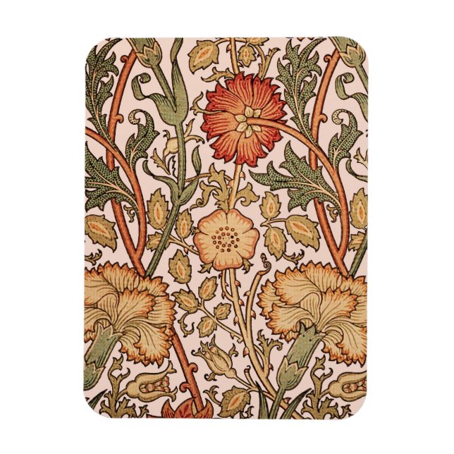 Magnet Flexible William Morris Rose Flower Fond d'écran Motif (Vertical)