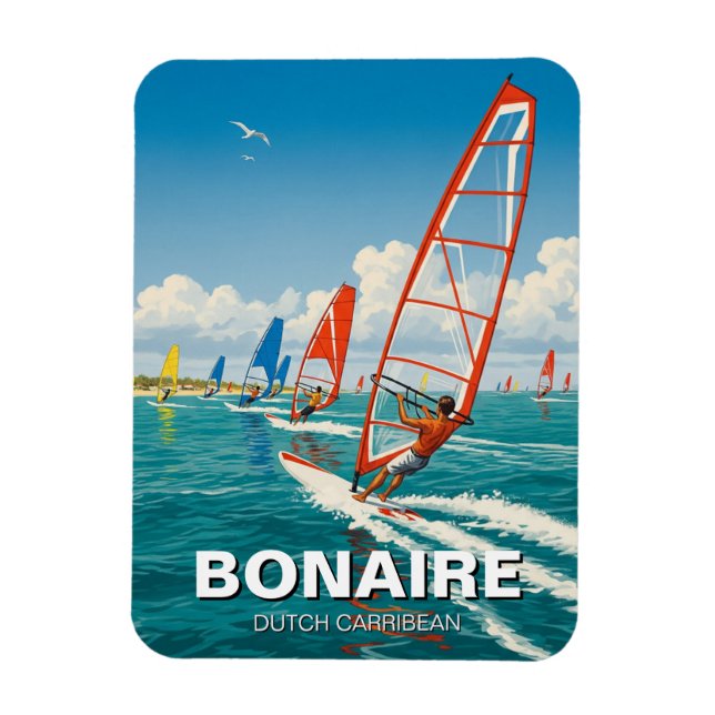 Magnet Flexible Windsurfers in Bonaire Dutch Caribbean (Vertical)