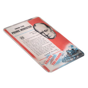Magnet Flexible Winston Churchill, Réimpression de l'affiche de Br