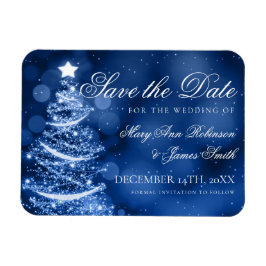 Magnet Flexible Winter Wonderland Noël Mariage Enregistrer La Date