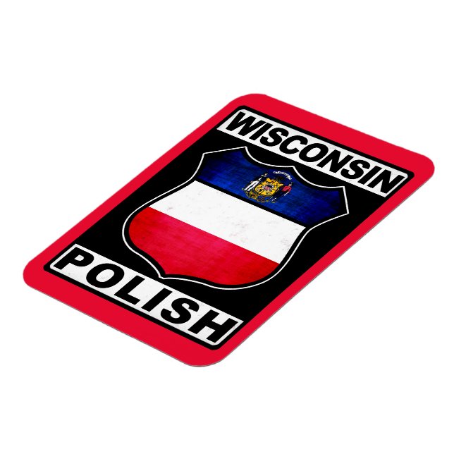 Magnet Flexible Wisconsin Polonais Américain (Côté Gauche)